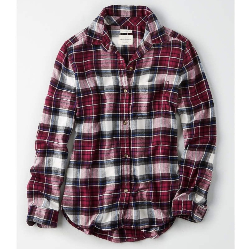 AEO Ahh-mazingly Soft Boyfriend Fit Flannel Shirt